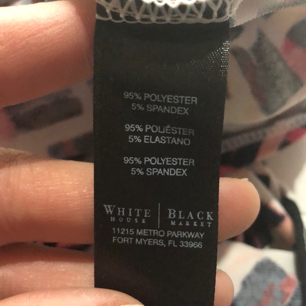 White House Black Market sleeveless blouse sz med - Picture 6 of 6
